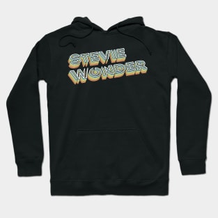 Stevie Wonder Retro Typography Faded Style Hoodie